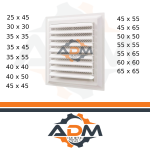 Banyo Wc 25 x 45 Plastik Havalandırma Menfezi Beyaz
